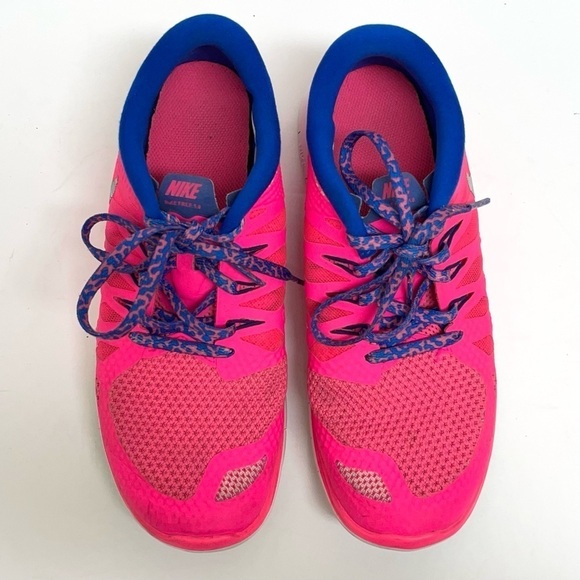 Nike Free 5.0 pink running shoes sneakers 5.5 youth - Picture 3 of 9